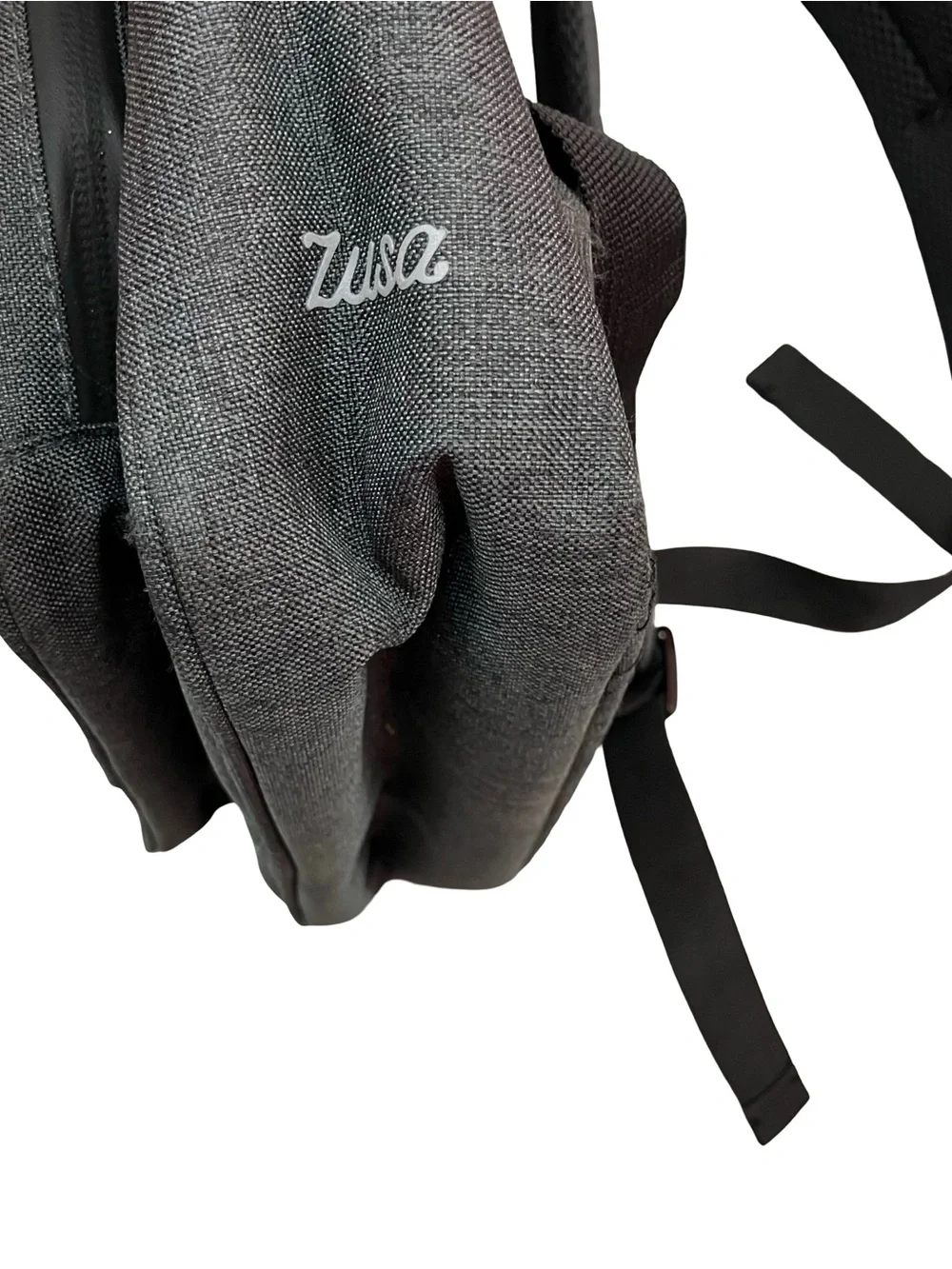Zusa Backpack Heather Gray Laptop Messenger Branded New Embroidered Logo Phiar